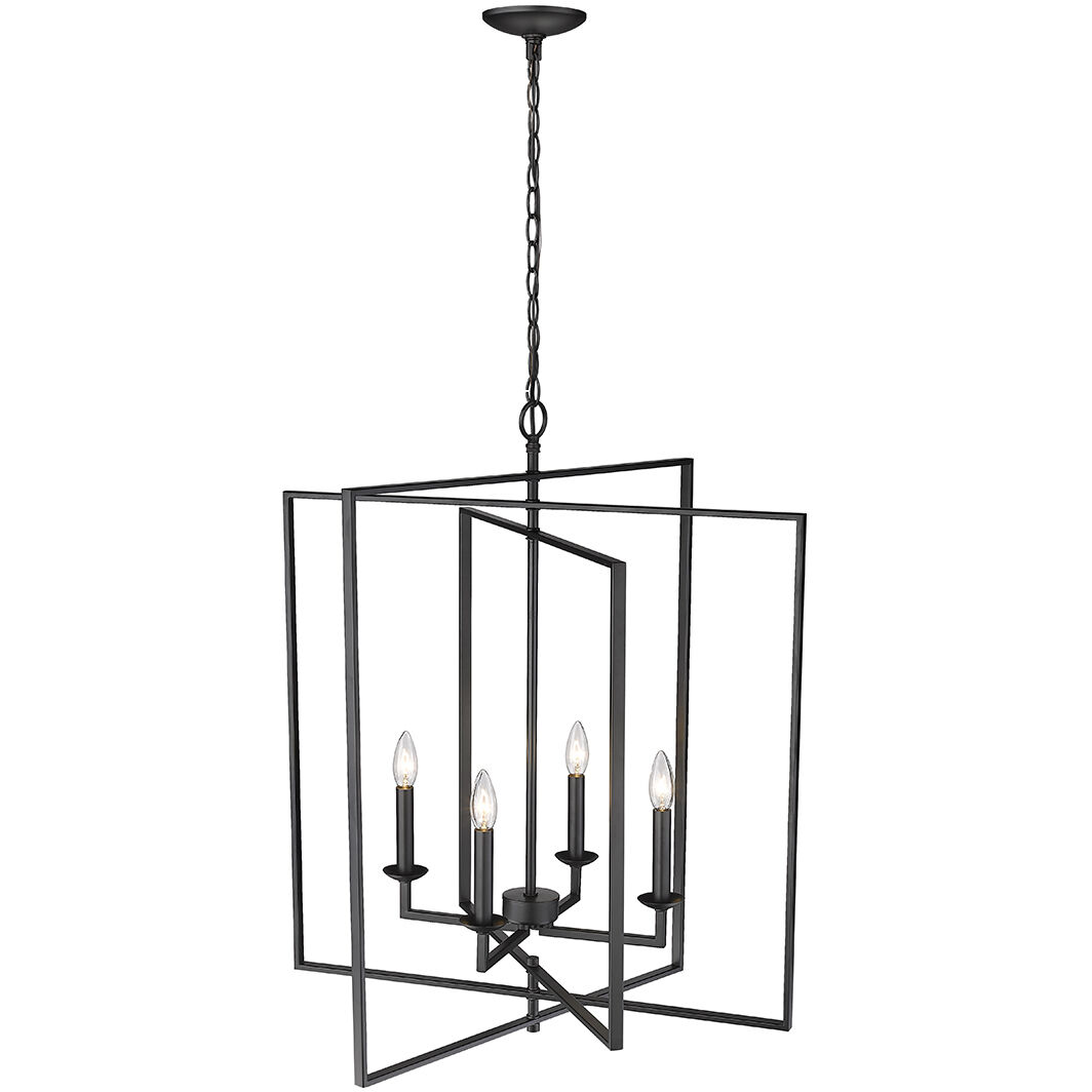 Nellis 4 Light 26 inch Matte Black Pendant Ceiling Light